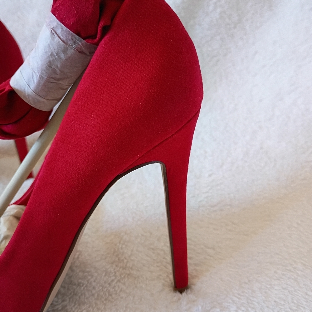 Shoe Dazzle Shoes | Brand New Wilda Wraparound Lace Pump Size 7 Red - Picture 6 of 13